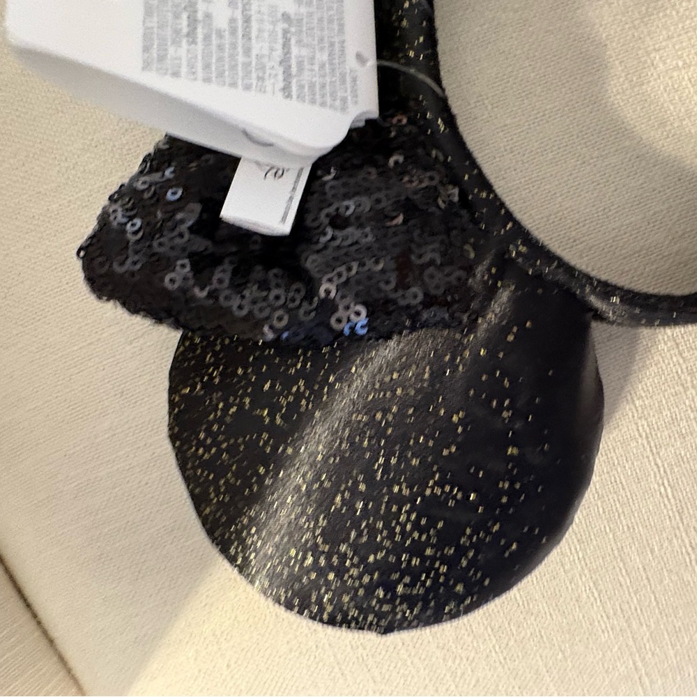 Disney Black and Gold Sequin Minnie Ears Headband new with tag 2024 - Picture 7 of 7